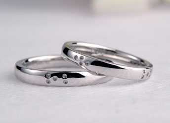 徳島県土居様 沖縄のミンサー模様の結婚指輪