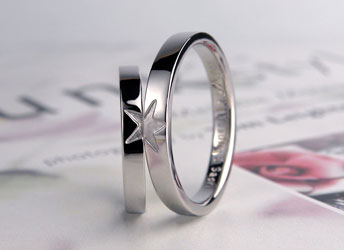 兵庫県　馬場様　星デザインの手作り結婚指輪