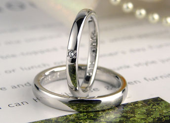 三重県　岩島様　シンプル甲丸手作り結婚指輪