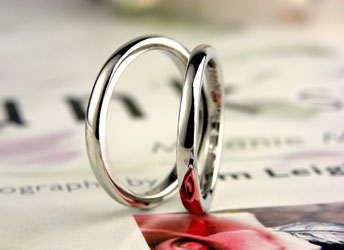 徳島県　谷上様　シンプルなプラチナ甲丸手作り結婚指輪