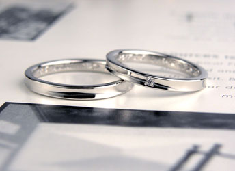 徳島県　武岡様　逆甲丸手作り結婚指輪