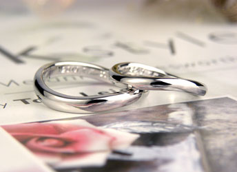 徳島県　柊様　シンプルなS字型プラチナ手作り結婚指輪