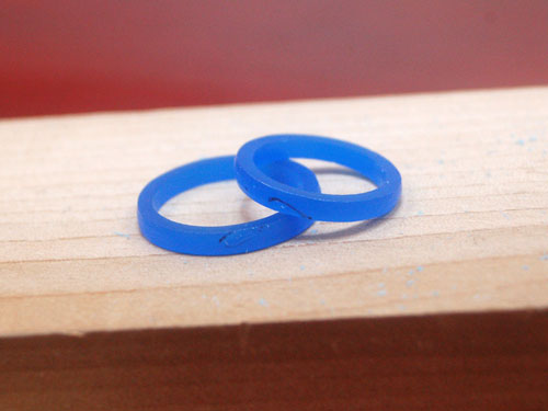 ハートを削った結婚指輪の原型