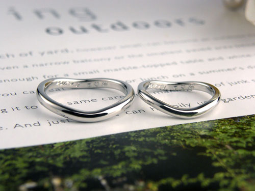 ふんわりハートの手作り結婚指輪