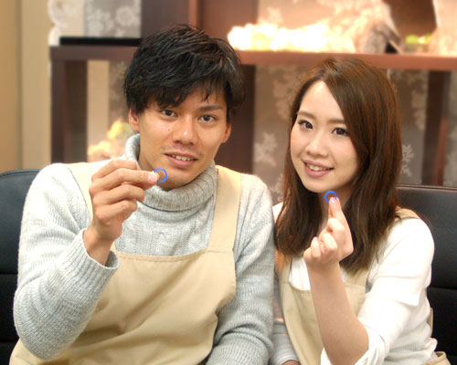 結婚指輪ワックス原型完成した大阪のカップル