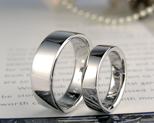 5mm7mmの幅広の平打ち手作り結婚指輪