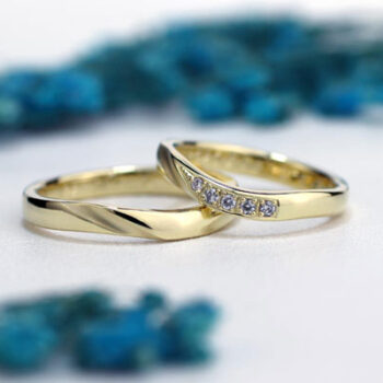 イエローゴールド手作り結婚指輪