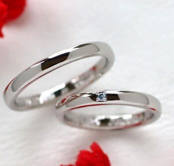 シンプルなプラチナ手作り結婚指輪