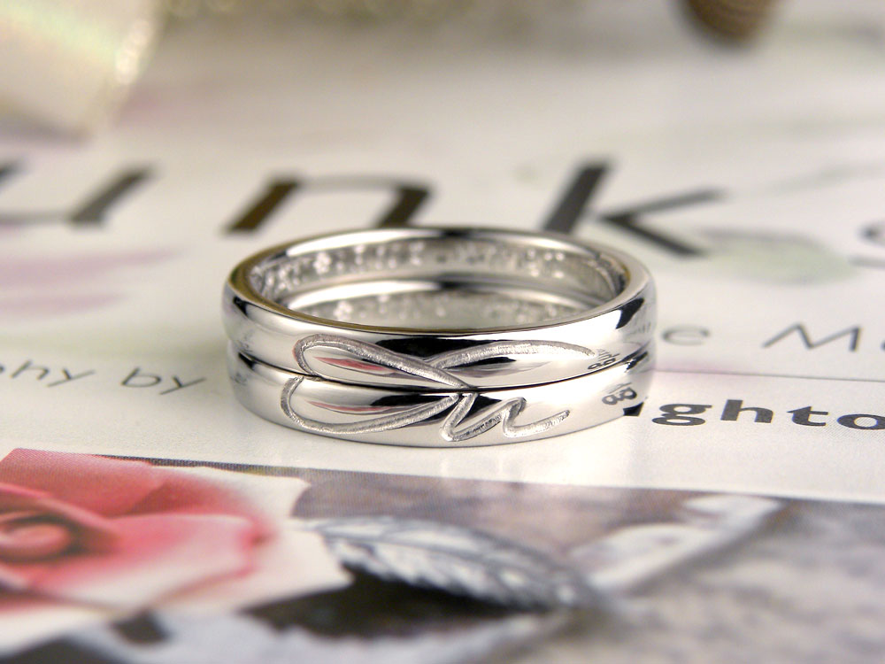 イニシャルＴとＭの手作り結婚指輪