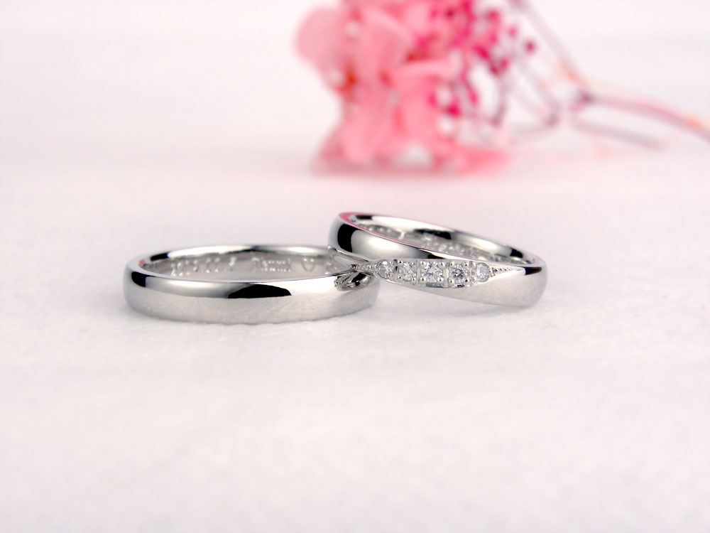 ダイヤゴージャスな手作り結婚指輪
