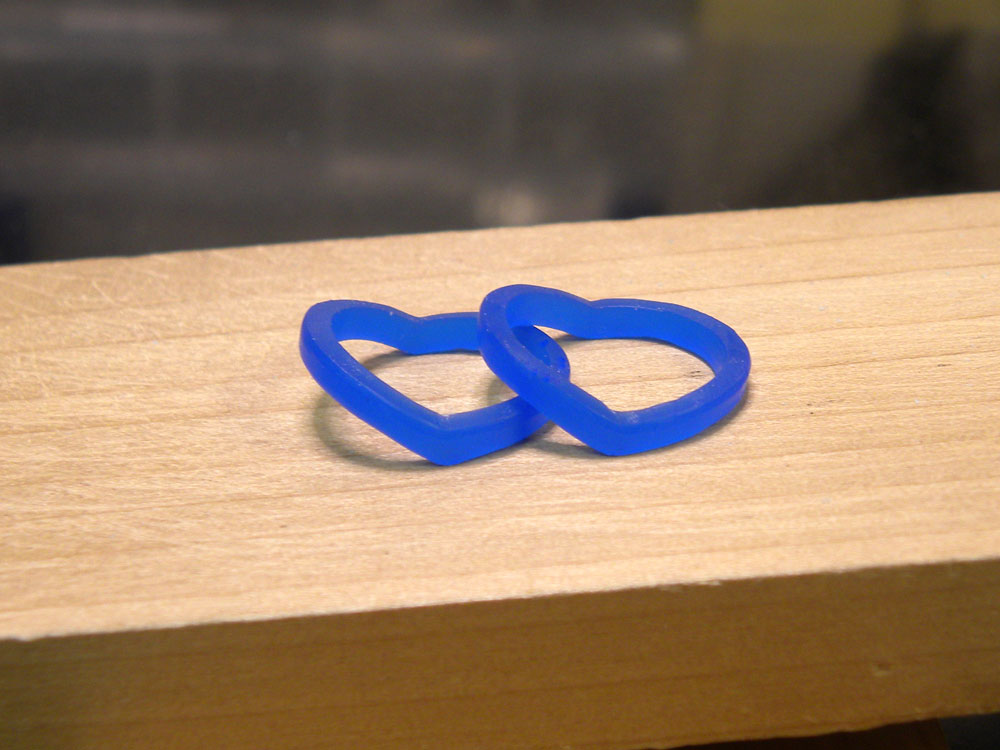 ハート結婚指輪のワックス原型