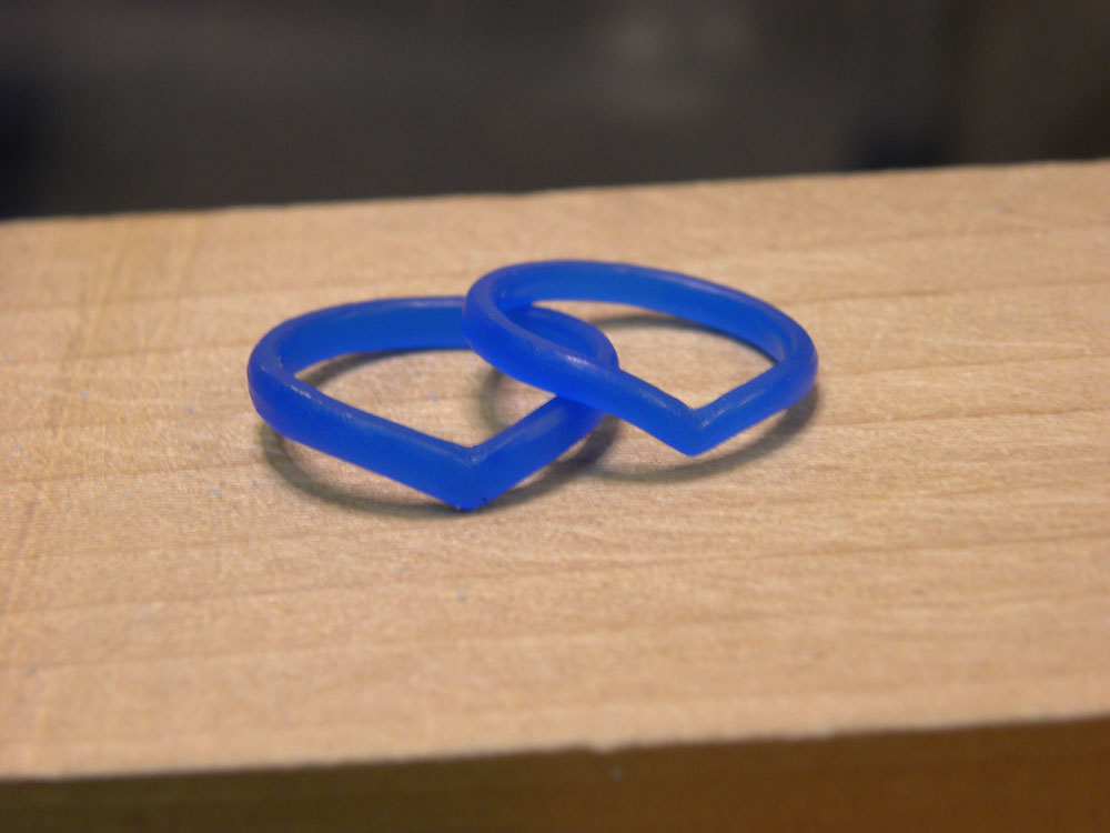 手作り結婚指輪のワックス原型