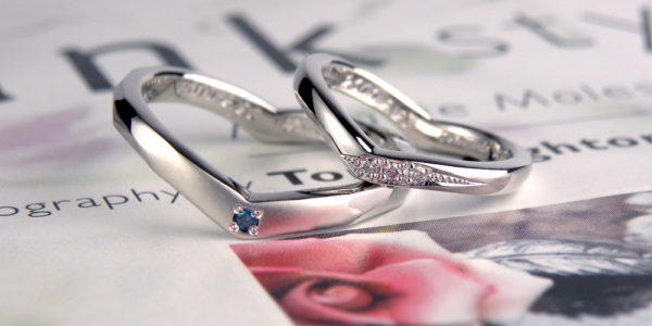 カジュアルと可愛いの混在した手作り結婚指輪