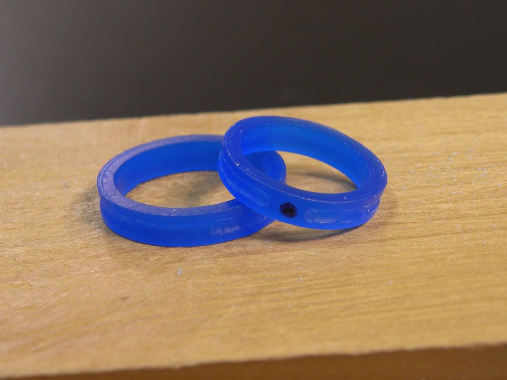 自分で模様を付けた結婚指輪の原型