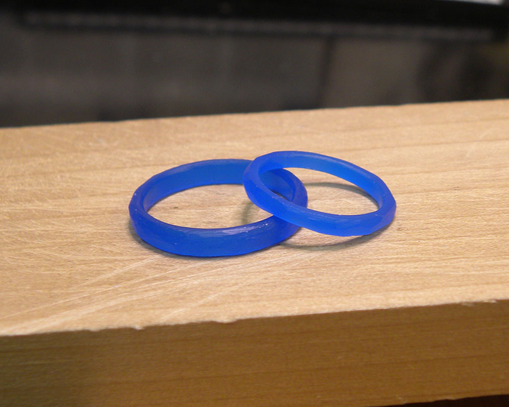 凸凹の手作り結婚指輪原型