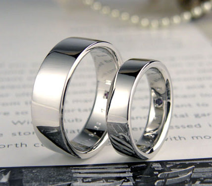 5mmと7mmの幅広手作り結婚指輪