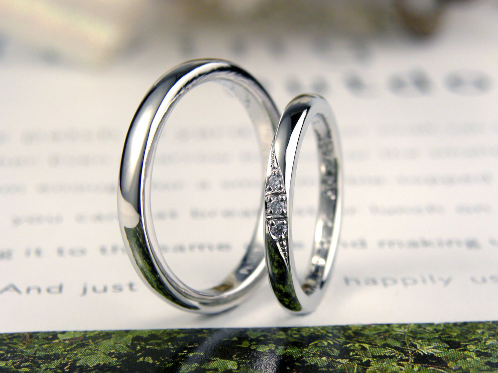 シンプル甲丸手作り結婚指輪