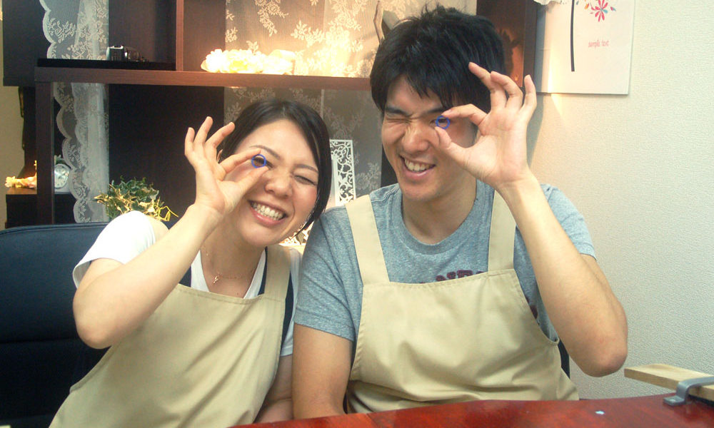 結婚指輪が完成した大阪のカップル様