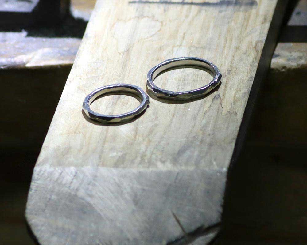 結婚指輪手作り彫金製作