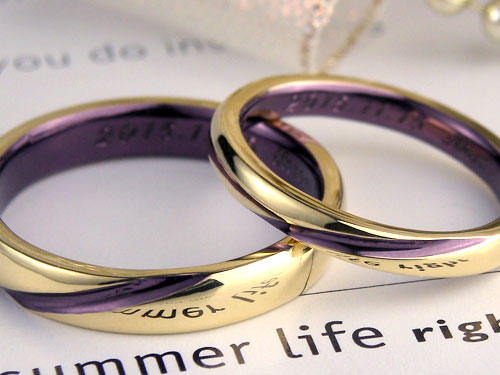 紫バイオレットコート結婚指輪