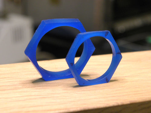 六角形指輪ワックス原型